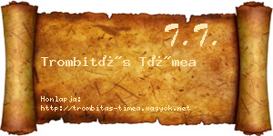 Trombitás Tímea névjegykártya