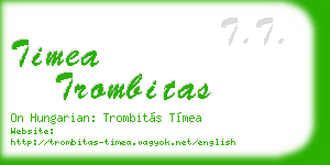 timea trombitas business card