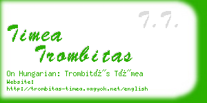 timea trombitas business card